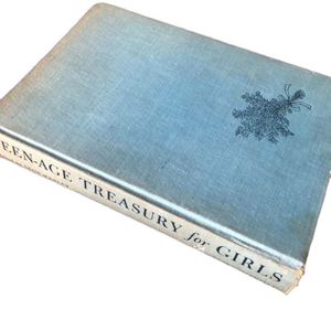 Vintage hardcover book TEEN-AGE TREASURY FOR GIRLS assorted stories Seon Manley